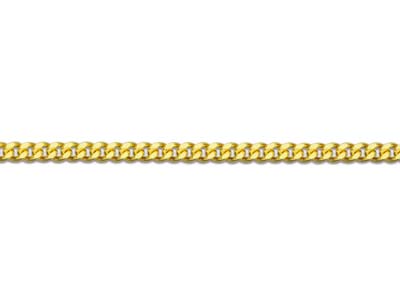 18ct Yellow Gold 1mm Diamond Cut   Curb Chain 16