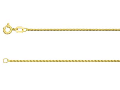 18ct Yellow Gold 1mm Diamond Cut   Curb Chain 18