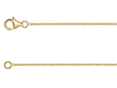 18ct Yellow Gold 1.3mm Round Trace Chain 18