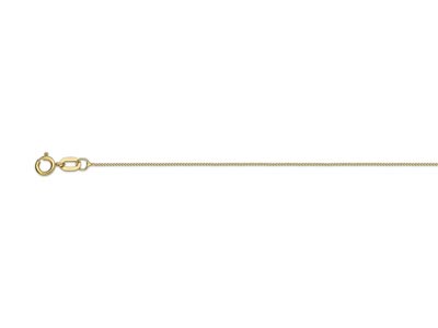 18ct Yellow Gold 0.6mm Diamond Cut Curb Chain 18