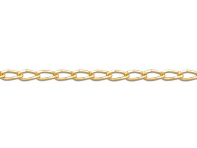 18ct Yellow Gold 0.6mm Diamond Cut Curb Chain 18