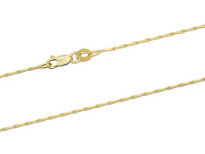 18ct Yellow Gold 1.2mm Barleycorn  Chain 18