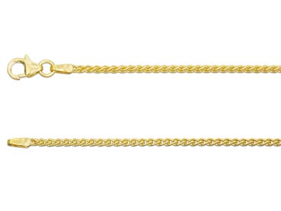 18ct Yellow Gold 1.5mm Spiga Chain 1845cm Hallmarked