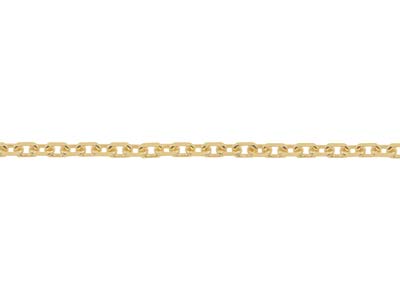 18ct Yellow Gold 0.8mm Diamond Cut Trace Chain 18