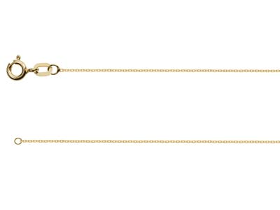 18ct Yellow Gold 0.8mm Diamond Cut Trace Chain 20