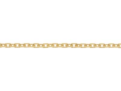 18ct Yellow Gold 0.8mm Diamond Cut Trace Chain 20