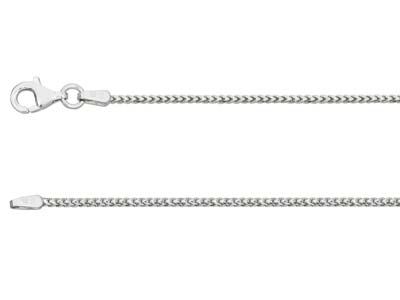 18ct White Gold 1.6mm Franco Chain 1640cm Hallmarked