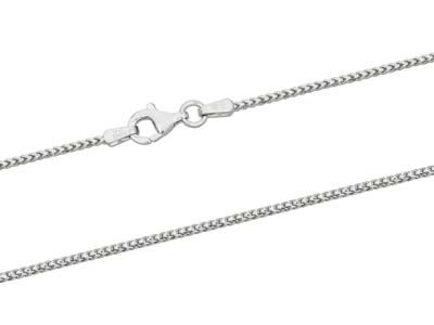 18ct White Gold 1.6mm Franco Chain 16