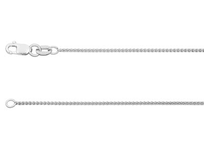 18ct White Gold 1.0mm Spiga Chain  18