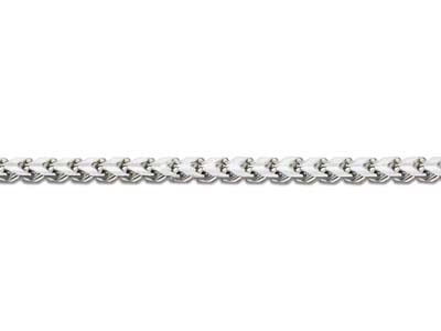 18ct White Gold 1.4mm Franco Chain 16