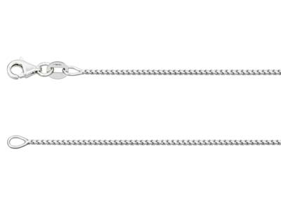 18ct White Gold 1.4mm Franco Chain 1845cm Hallmarked