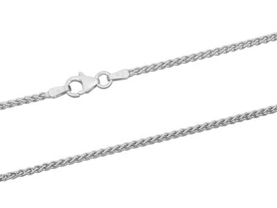 18ct White Gold 1.5mm Spiga Chain  16