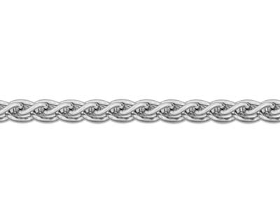 18ct White Gold 1.5mm Spiga Chain  16
