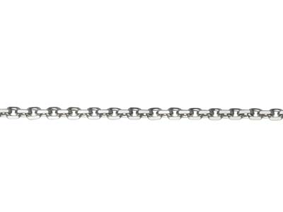 18ct White Gold 1.1mm Diamond Cut  Trace Chain 16