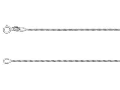 18ct White Gold 1.0mm Diamond Cut  Curb Chain 1640cm Hallmarked