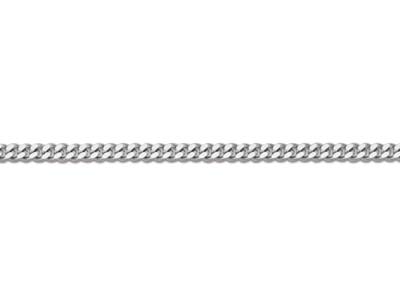 18ct White Gold 1.0mm Diamond Cut  Curb Chain 18