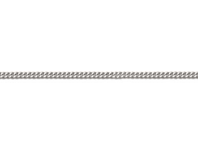 18ct White Gold 0.7mm Diamond Cut  Curb Chain 16