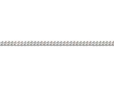 18ct White Gold 0.9mm Diamond Cut  Curb Chain 18