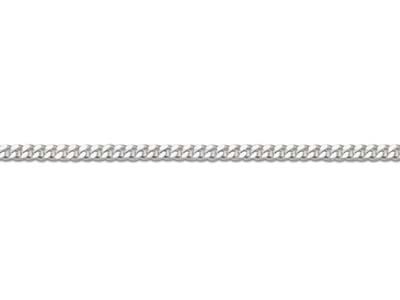 18ct White Gold 0.9mm Diamond Cut  Curb Chain 18