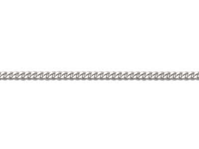 18ct White Gold 0.8mm Diamond Cut  Curb Chain 16