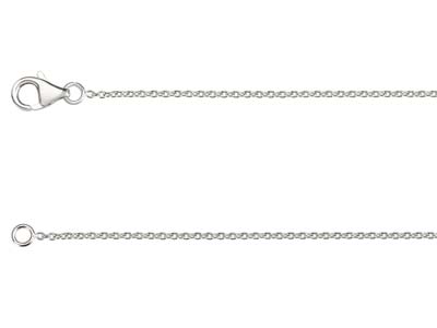 18ct White Gold 1.1mm Round Trace  Chain 16