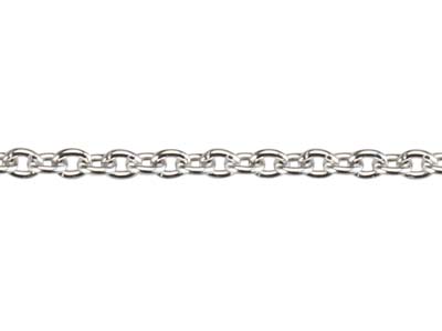 18ct White Gold 1.1mm Round Trace  Chain 16