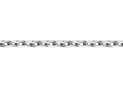18ct White Gold 1.0mm Diamond Cut  Filed Trace Chain 18