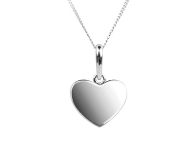Sterling Silver Pendant Delicate   Heart - Standard Image - 2
