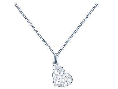 Sterling Silver Pendant Hearts - cooksongold.com
