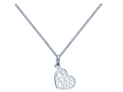 Sterling Silver Pendant Hearts - Standard Image - 2