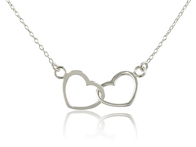 Sterling-Silver-Double-Heart-------Ne...