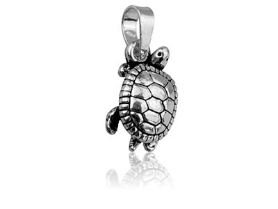 Sterling Silver Turtle Design      Pendant - Standard Image - 2