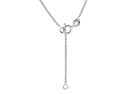 Sterling Silver Double Circle      Design Necklet Set With            Cubic Zirconia - Standard Image - 2