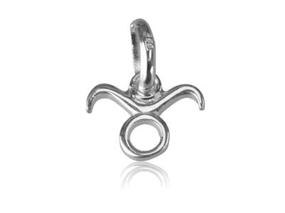 Sterling Silver Taurus Horoscope   Design Pendant