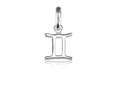 Sterling Silver Gemini Horoscope   Design Pendant - Standard Image - 1