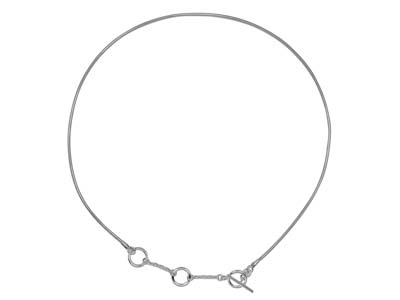 Sterling Silver Adjustable T-bar   Necklet