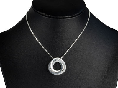 Sterling Silver Russian Trio Ring  Necklet - Standard Image - 2