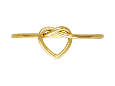 Gold Filled Heart Love Knot Design Ring Large - Standard Image - 1