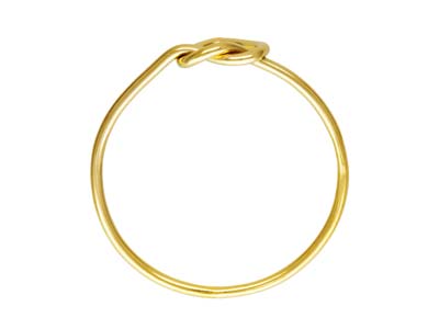 Gold Filled Heart Love Knot Design Ring Large - Standard Image - 2