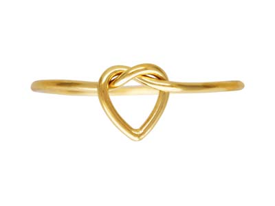 Gold Filled Heart Love Knot Design Ring Medium