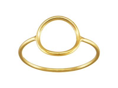 Gold Filled Open Circle Design Ring Medium
