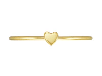 Gold Filled Heart Design Stacking  Ring Large - Standard Image - 1
