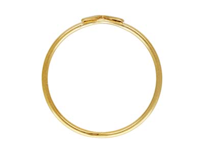 Gold Filled Double Heart Design    Stacking Ring Small - Standard Image - 2