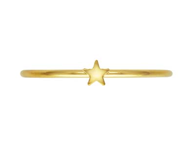 Gold Filled Star Design Stacking   Ring Large