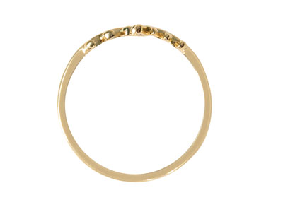 9ct Yellow Gold Vine Leaf          Adjustable Ring Hallmarked - Standard Image - 2