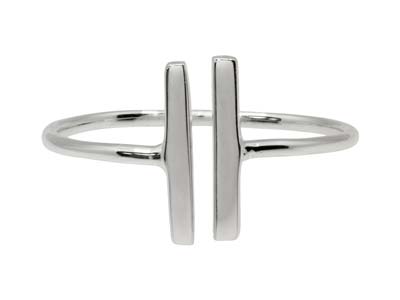 Sterling Silver Adjustable Bar     Design Ring