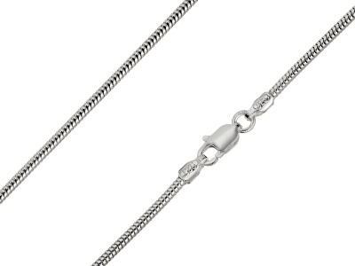 Sterling Silver 1.6mm Snake Chain  3076cm Hallmarked, 100 Recycled Silver