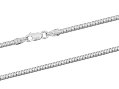 Sterling Silver 2.4mm Snake Chain  18