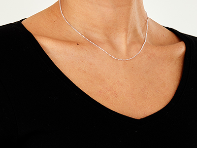 Sterling Silver 1.4mm Diamond Cut   Belcher Chain 16