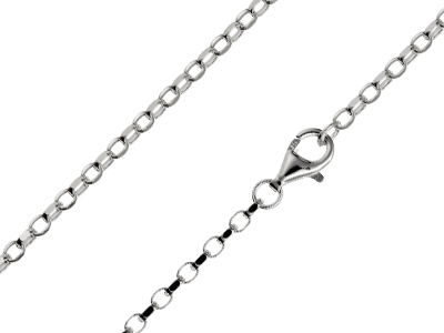 Sterling Silver 2.2mm Diamond Cut   Belcher Chain 18